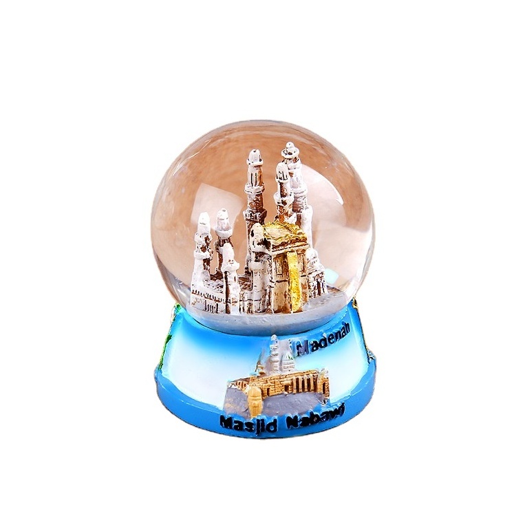 Resin Crafts Christmas Custom Mini Snow Globes Wholesale Building Snow Globes Water Globes Cheap Gifts