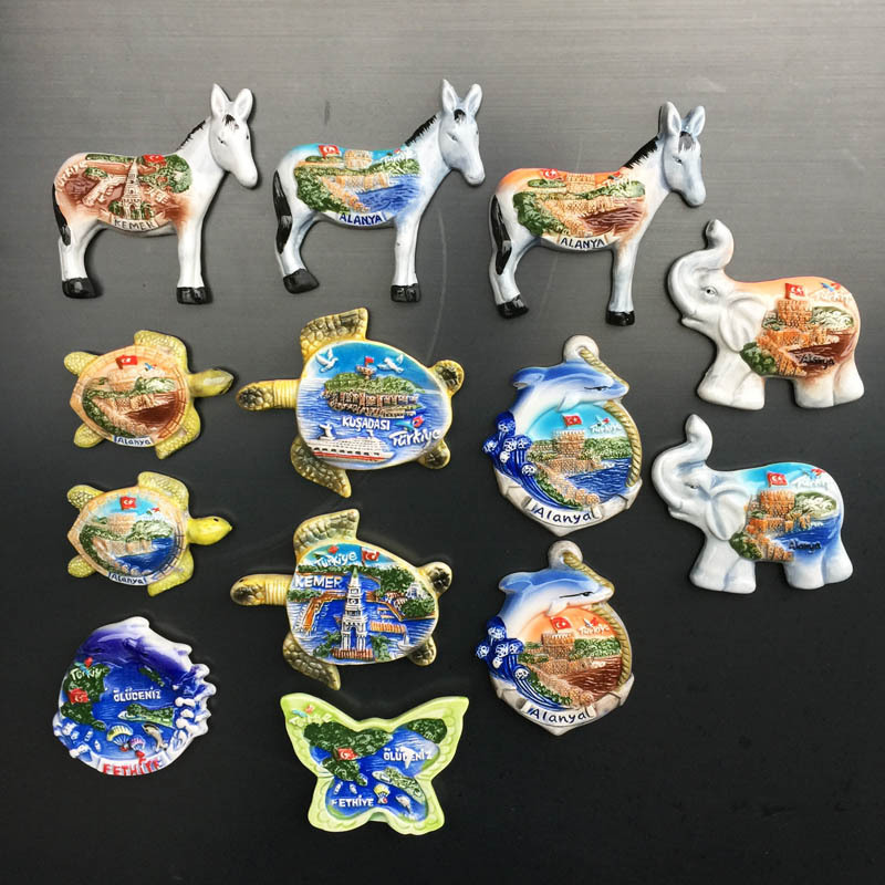 Tourist Turkey Souvenir Refrigerator Gift China Wholesale Factory Custom Polyresin Resin Belgium 3D Fridge Magnet