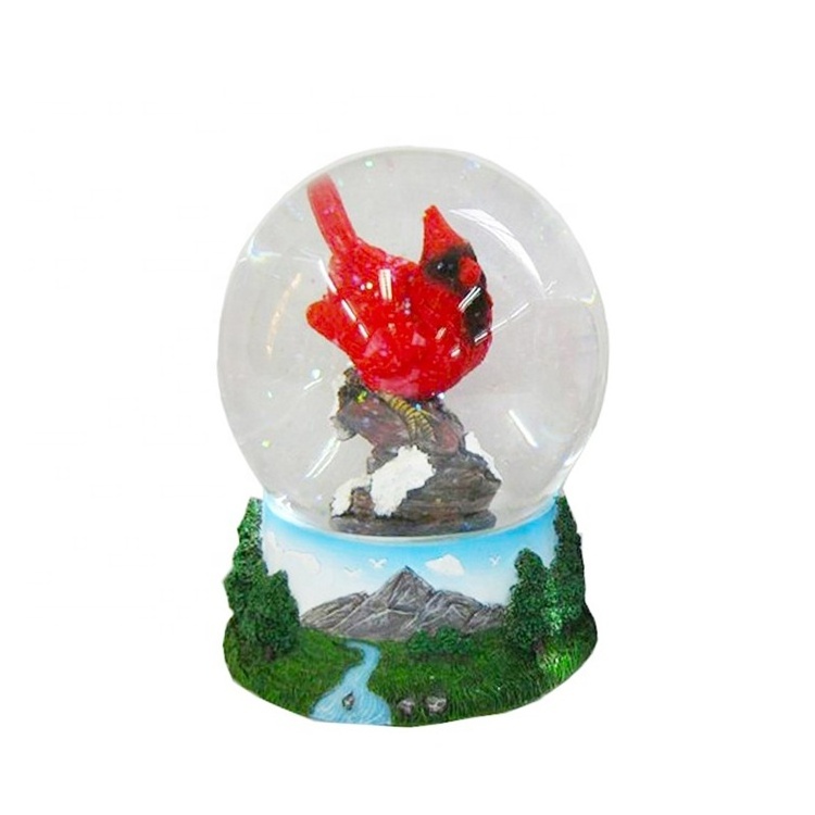 Polyresin animal snow globes tiger water ball souvenir tiger water globe for decoration