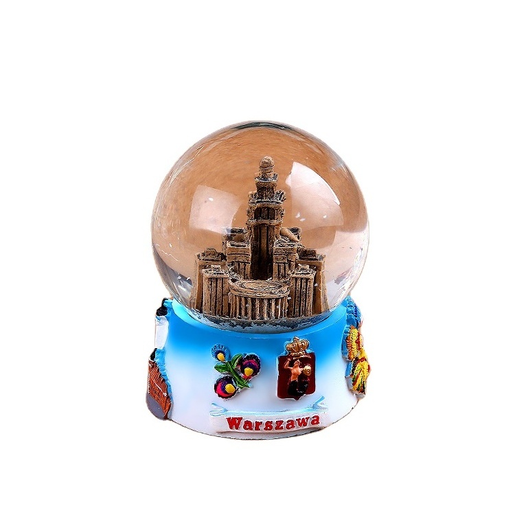 Resin Crafts Christmas Custom Mini Snow Globes Wholesale Building Snow Globes Water Globes Cheap Gifts