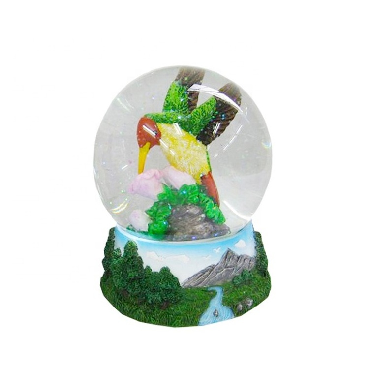 Polyresin animal snow globes tiger water ball souvenir tiger water globe for decoration