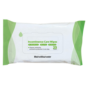 Alcohol Free No Rinsing Adult Incontinence Wipes 20 x 30 cm