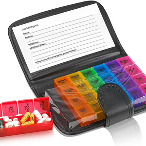 Prescription Medication Wallet Pill Box for Fish Oil