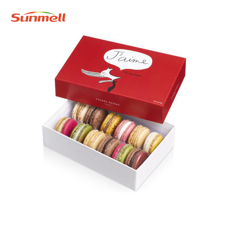 Hot sale annular macaron box with custom printed logo luxury food grade cardboard box for Cakes and Pastries packaging