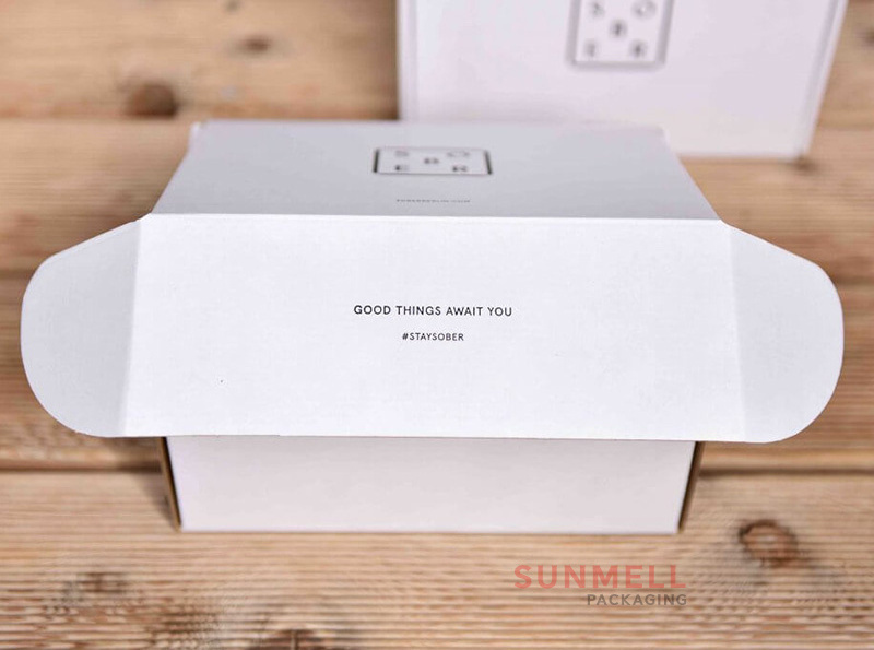 Free Design White Corrugated  Boxes Custom Logo Eco Friendly Cardboard Cartons Shipping Mailer Box