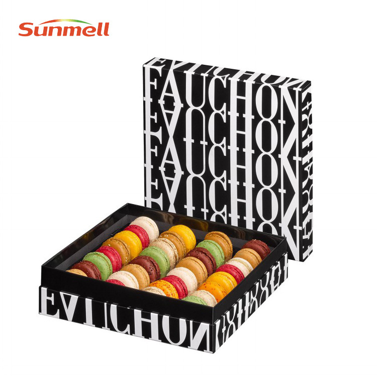 Hot sale annular macaron box with custom printed logo luxury food grade cardboard box for Cakes and Pastries packaging