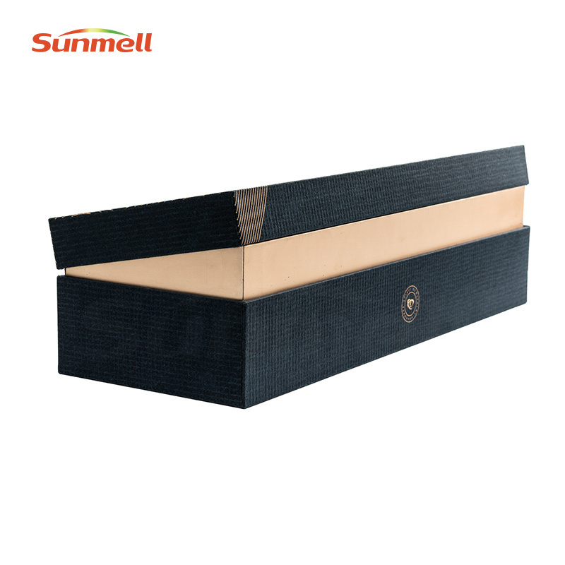 Luxury Custom Rigid Cardboard Wine Box Handmade Liquor Packaging Gift Box For Whisky Champagne Or Red Wine 1 Bottle