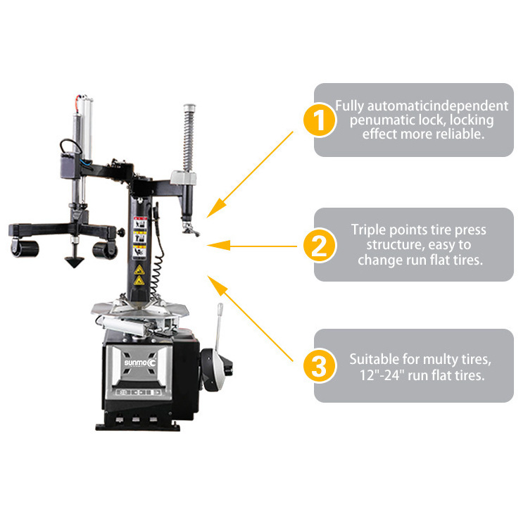 Sunmo CE  tyre machine and wheel balancer, tire changer and balancer combo