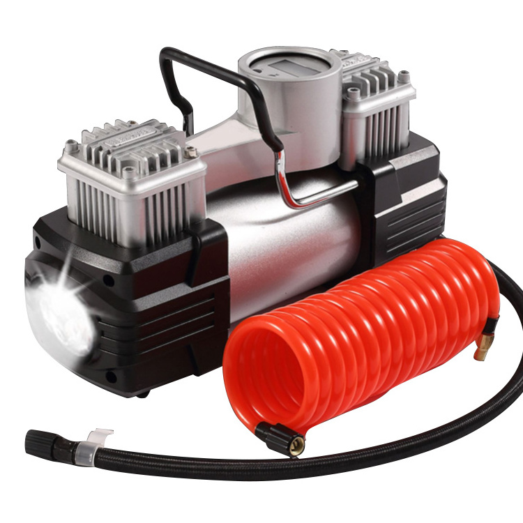 Double cylinder air pump compressor 12V 150PSI heavy duty car tire inflator