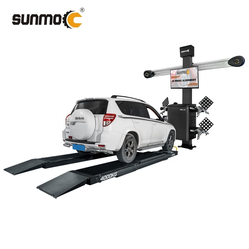 Sunmo one stop full set workshop Garage Equipment Tire Solution tyre balancer Tire Changer 3d four wheel alignment machine Combo