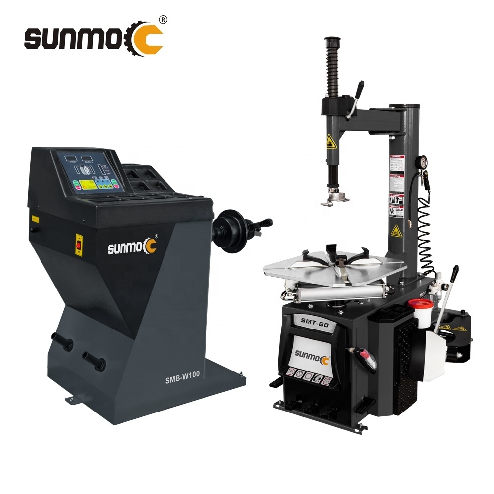 Sunmo one stop full set workshop Garage Equipment Tire Solution tyre balancer Tire Changer 3d four wheel alignment machine Combo