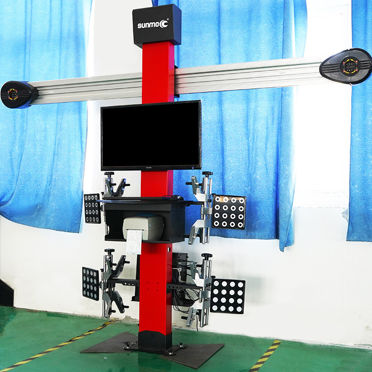 Sunmo cheap factory price of wheel aligner balancing car tire portable 3d full set 4 wheel alignment machine for sale