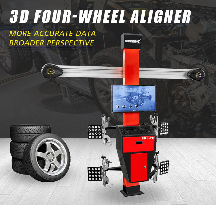 Sunmo full set factory cheap price movable tire four wheel positioning Aligner equipment 3D 4 wheel Alignment Machine