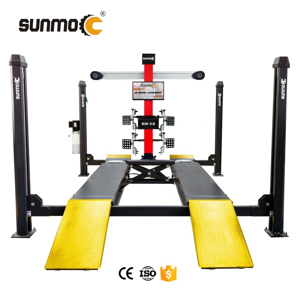 Sunmo car tire fitment and wheel alignment advanced price wheel alignment tool lift tire machine of tires