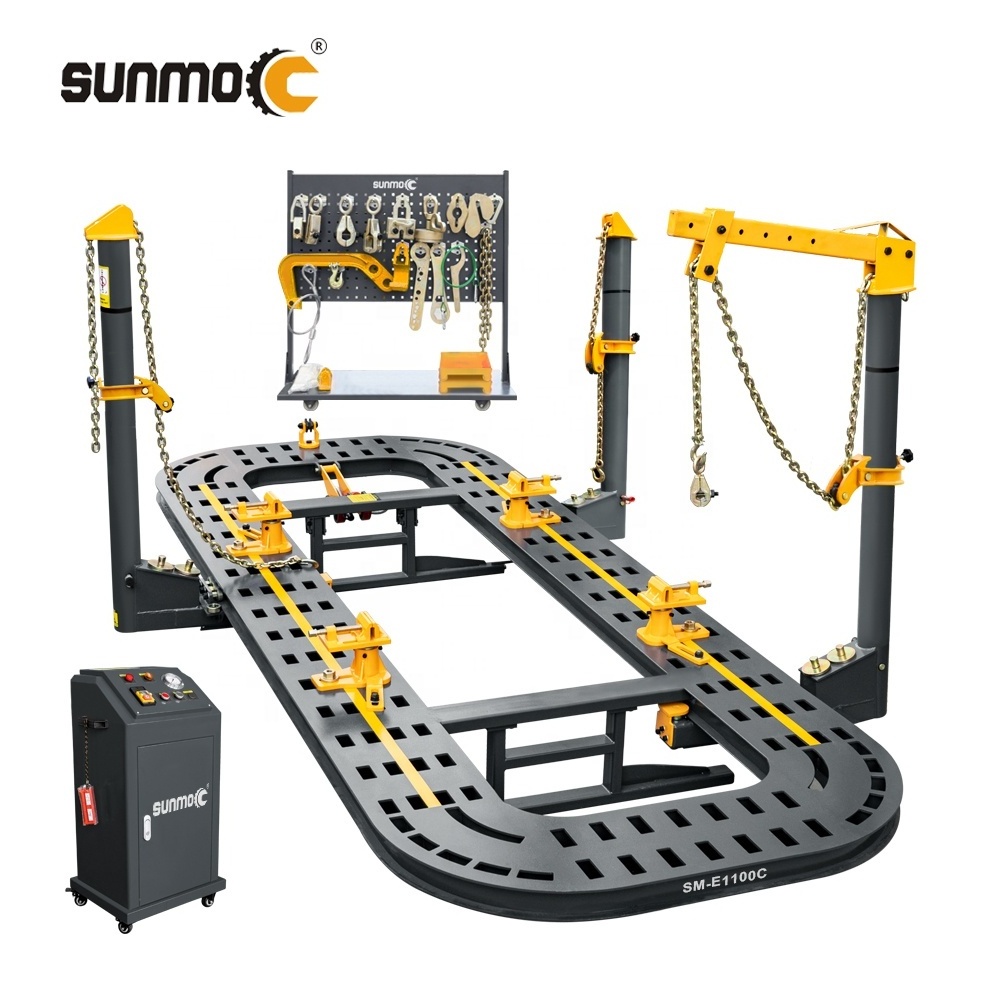 Sunmo Used cheap pulling straightening car bench auto body classis straightener o liner repair car frame machine