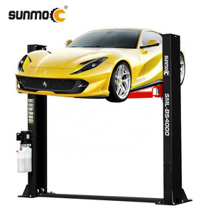 Sunmo heavy duty low celling 11000lb 4 5 6 ton hydraulic automotive vehicle car lifter repair hoist 2 post car lift for sale