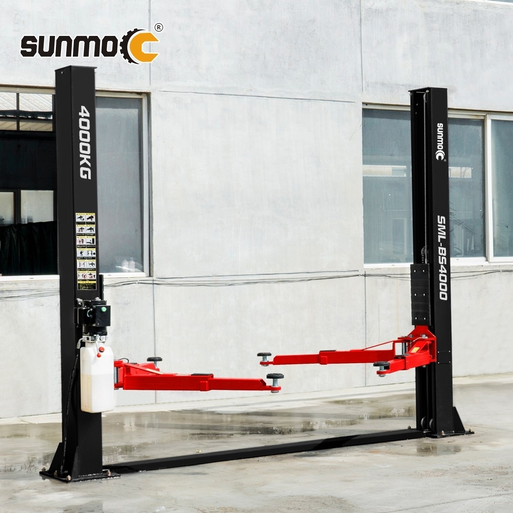 Sunmo heavy duty low celling 11000lb 4 5 6 ton hydraulic automotive vehicle car lifter repair hoist 2 post car lift for sale