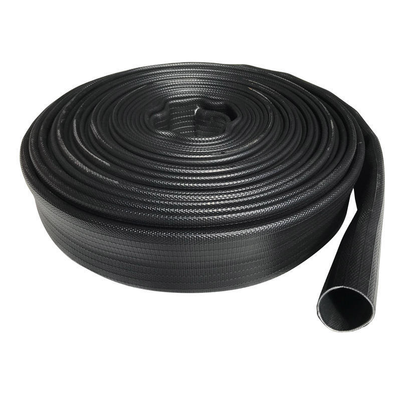 Supply 4 inch Color Anti-Abrasion Flexible Soft Nitrile rubber hose, double-sided NBR layflat water hose