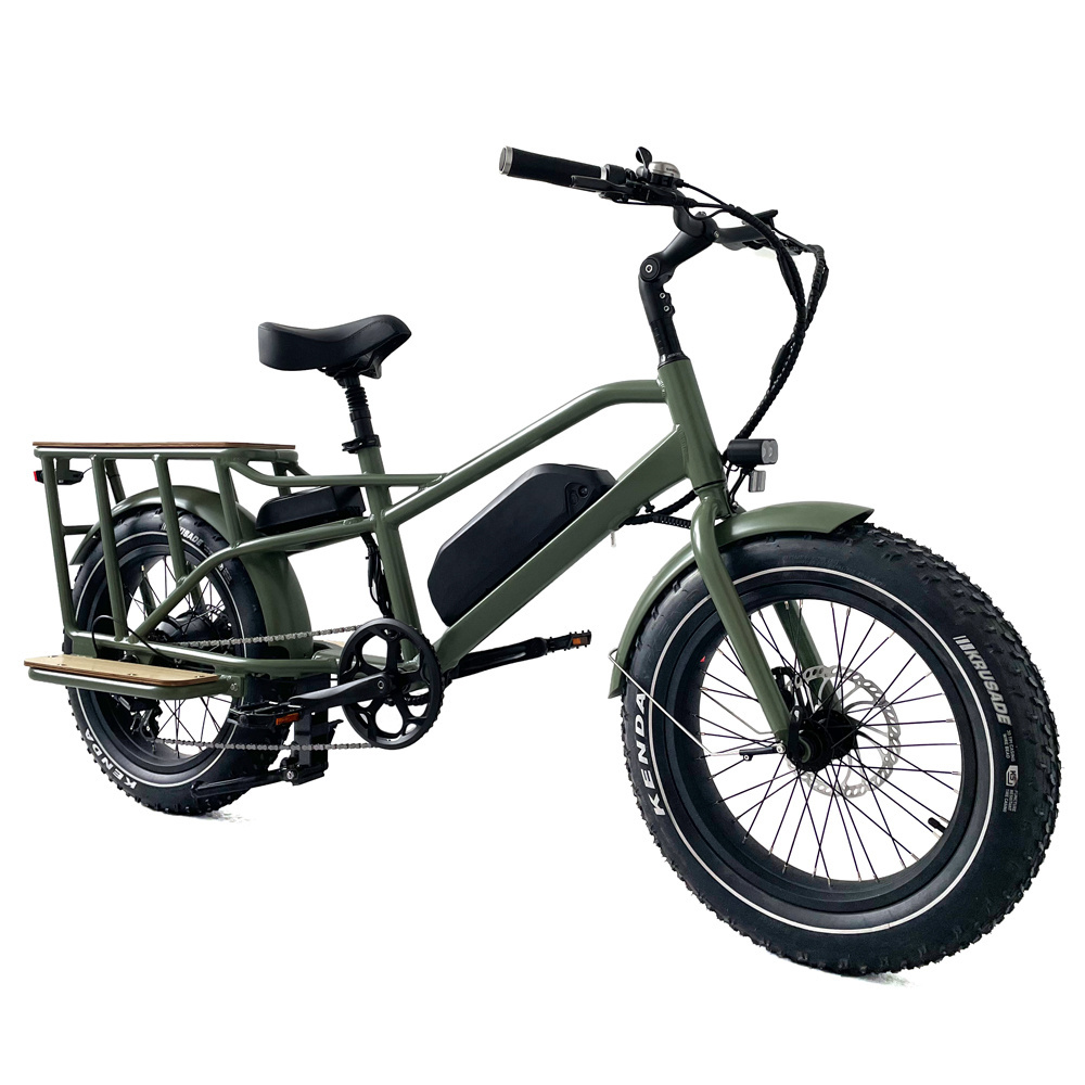 20 inch fat tire electric bike cargo ebike 48V 750W high speed motor electric cargo bike utility family use for delivery