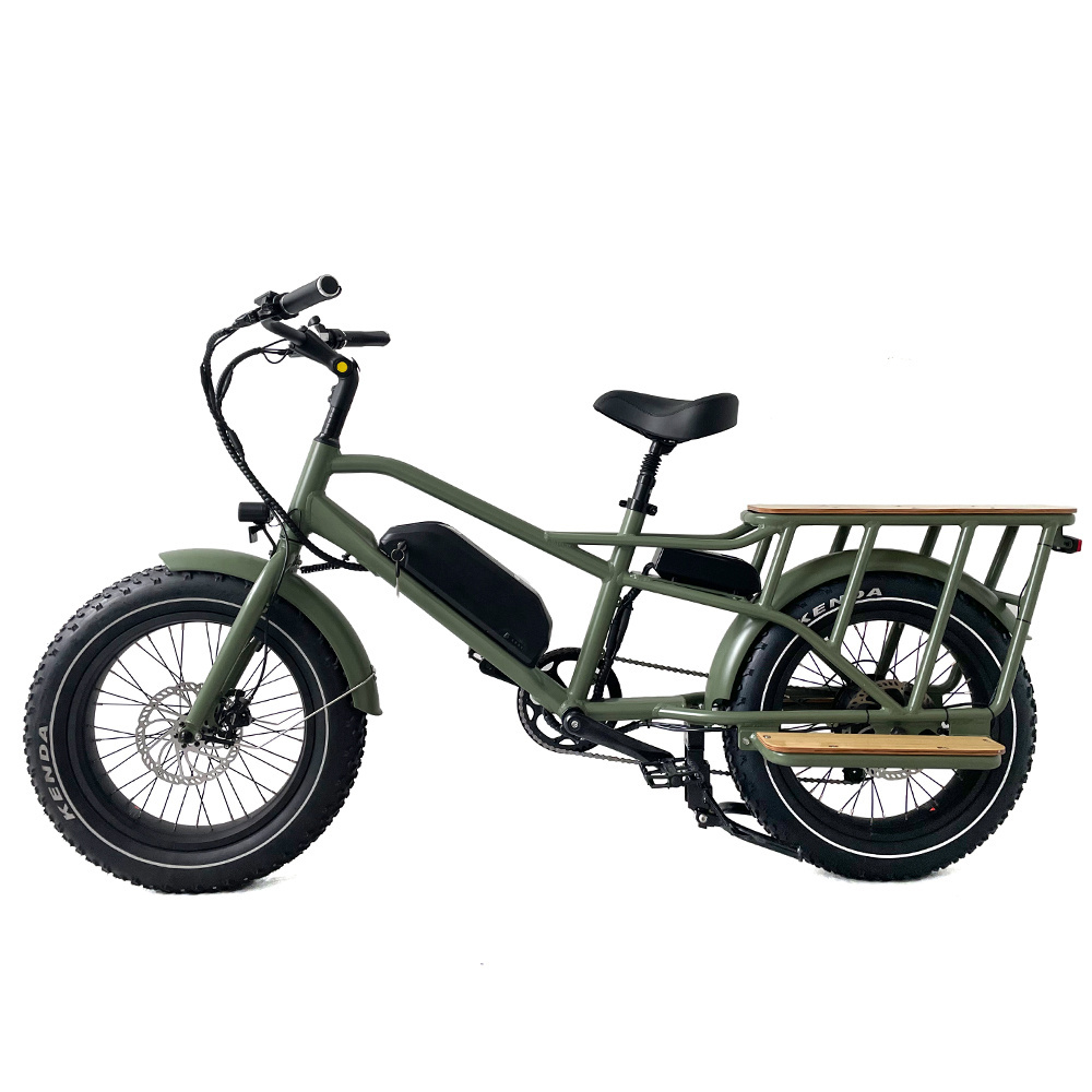 20 inch fat tire electric bike cargo ebike 48V 750W high speed motor electric cargo bike utility family use for delivery