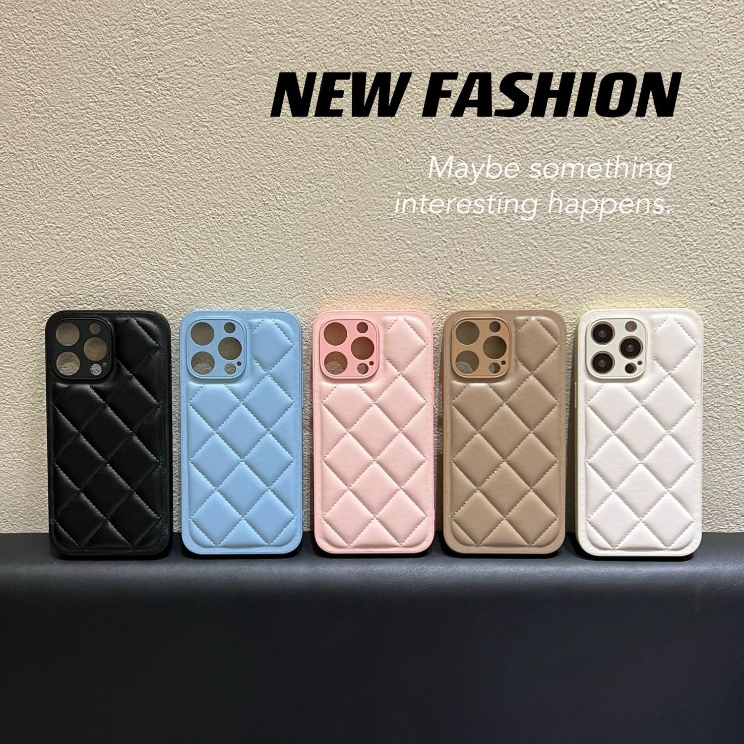 New diamond plaid grain leather phone case for iPhone 15 Pro wholesale price shockproof for iPhone 14 Plus 13 12 11 Pro Max case