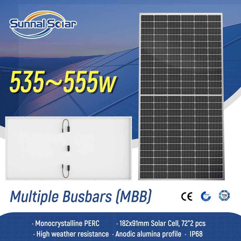 New Paneles Solares Fotovoltaicos Kit 100 Watts 200w 400w 545w 500w Monocrystalline Glass Solar Power Panel