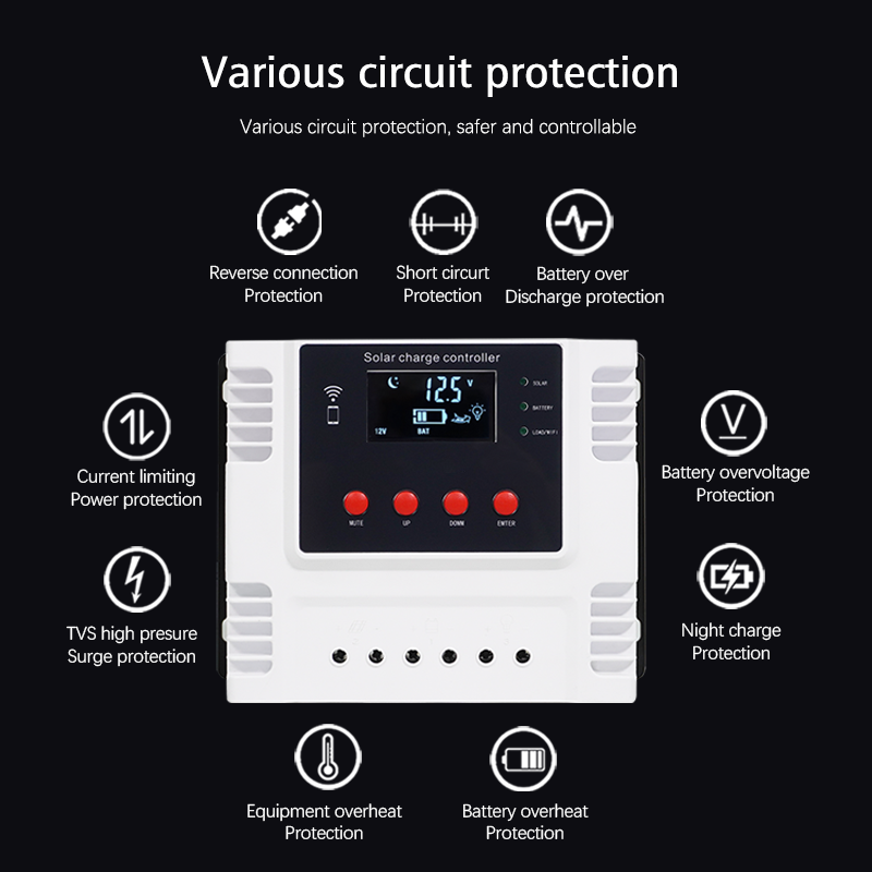 12V 24V 48 Volt 50 Amp Solar Charge Controller Solar Panel Charge Battery Regulator USB PWM controller