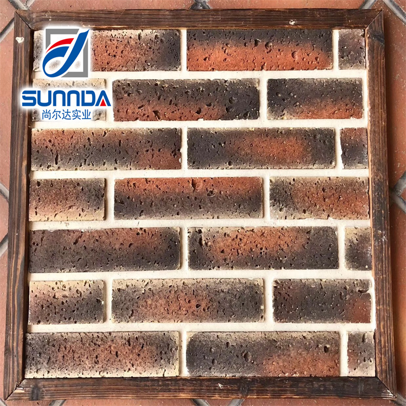 Rustic Exterior mold clinker tiles red brick stone ceramic clay materials wall floor tiled matte surface cold-resistant outdoor