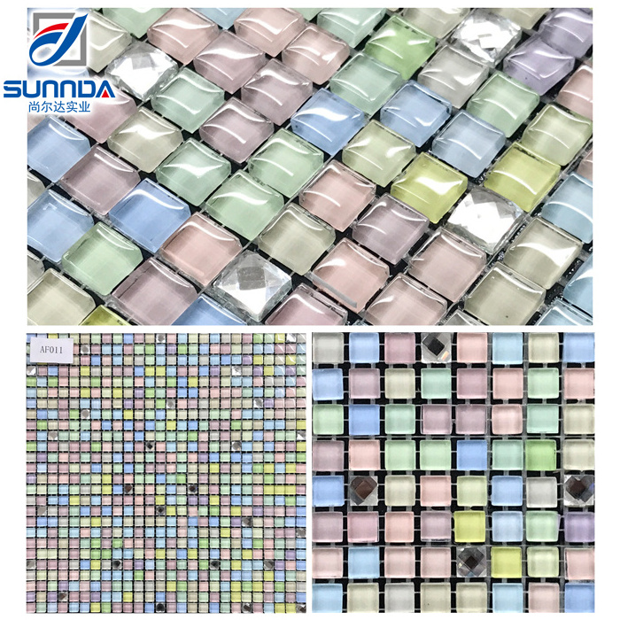 high quality good price 10x10 glass mosaic tiles for swimming pool and home decoration