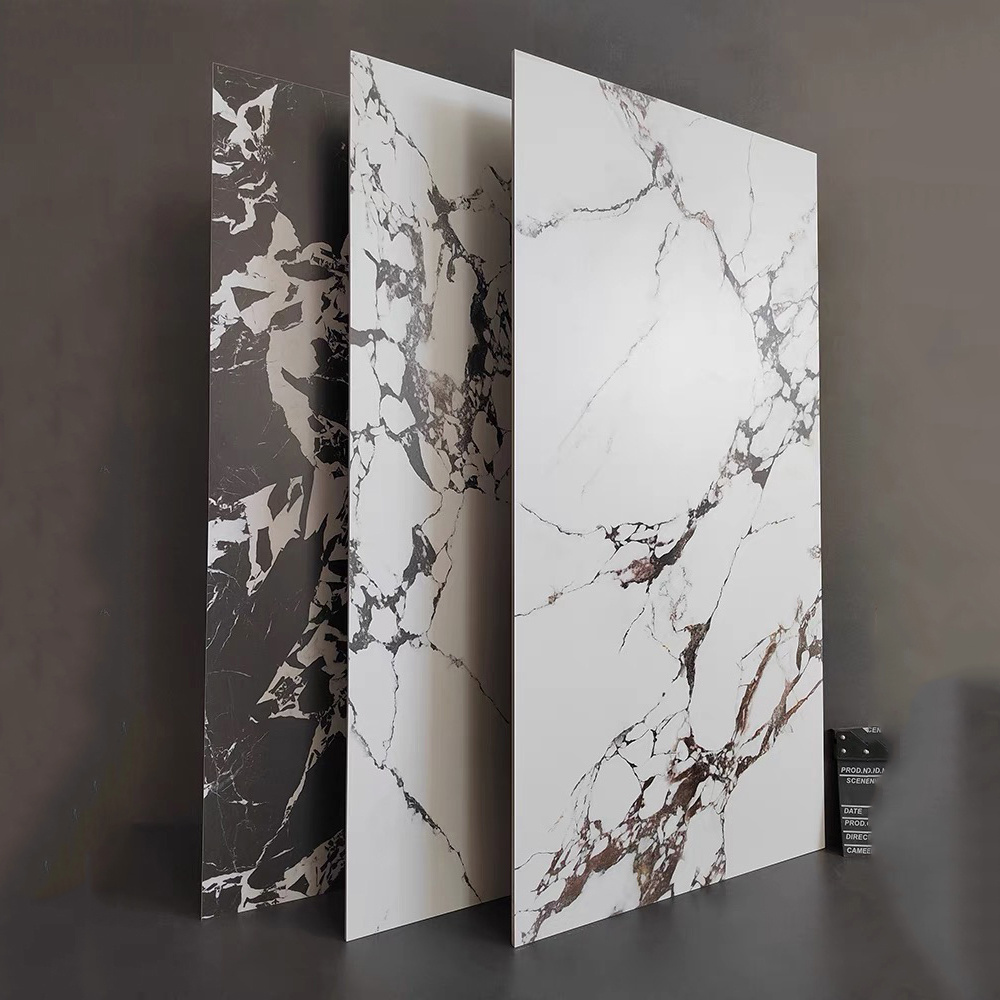 High quality Rock Plate Luxury Marble Porcelain Sintered Stone Slab Living Room TV Background Wall Tile