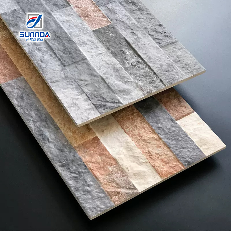 Exterior Decorative Wall Tile Non slip Digital Glazed Brick Unbreakable Outdoor Stone Ceramic Wall Tiles