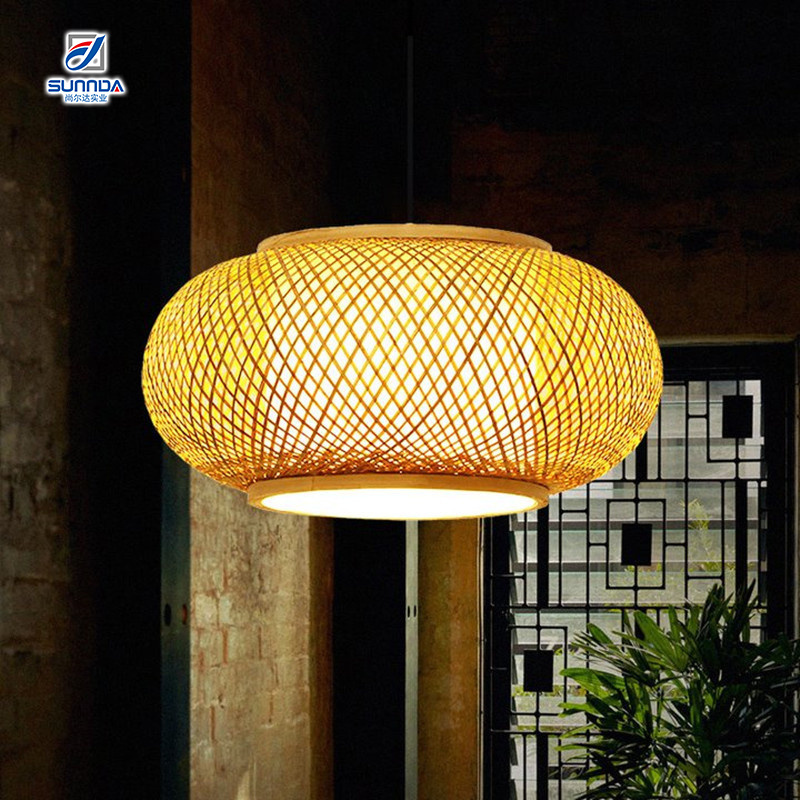 Bamboo Pendant Light Modern Design Kitchen Island wood Chandelier home decor ceiling pendant lighting