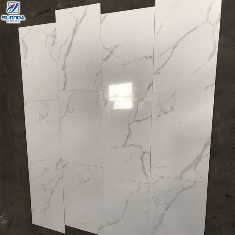 24x24 Chinese Cheap Full Polished Glazed Carrara Marble Flooring and Wall Tiles with Price in Pakistan