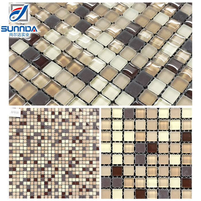 high quality good price 10x10 glass mosaic tiles for swimming pool and home decoration