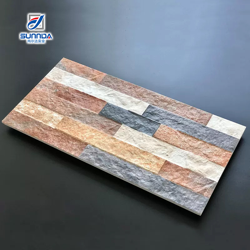 Exterior Decorative Wall Tile Non slip Digital Glazed Brick Unbreakable Outdoor Stone Ceramic Wall Tiles