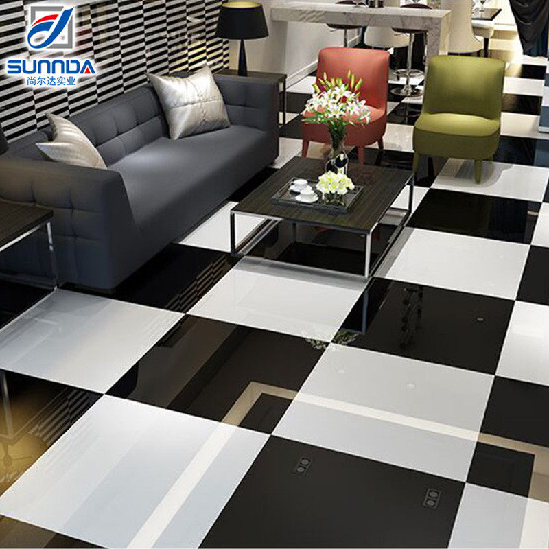 Sunnda China 600x600 800x800 white and black nano polished porcelain kajaria floor tiles bangladesh price