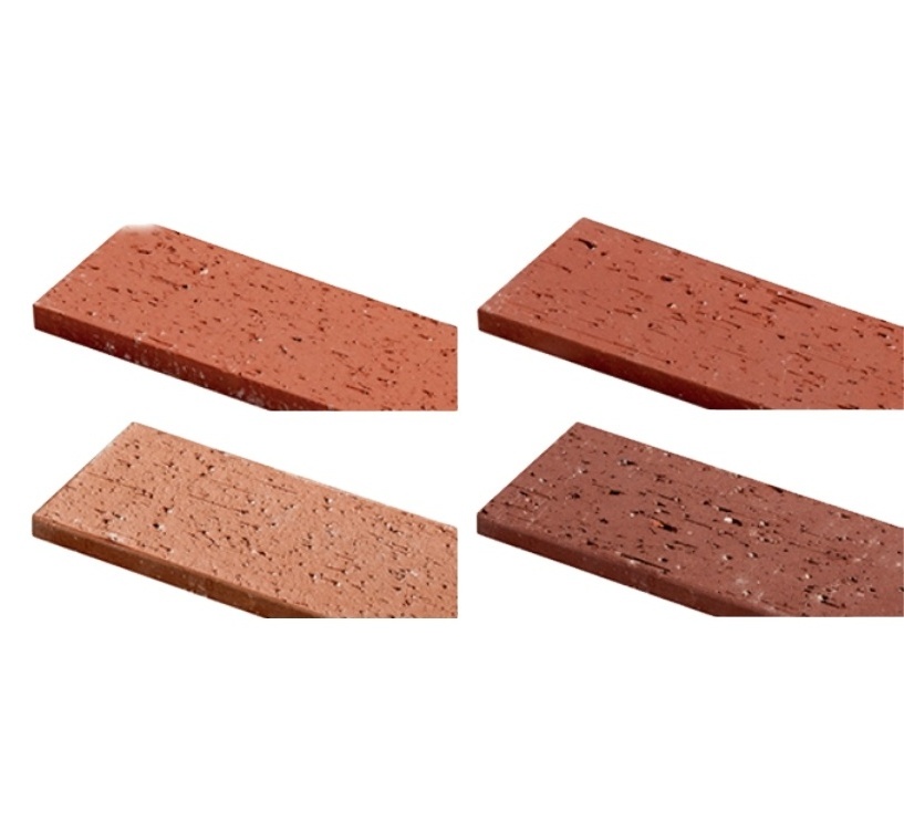 Rustic Exterior mold clinker tiles red brick stone ceramic clay materials wall floor tiled matte surface cold-resistant outdoor