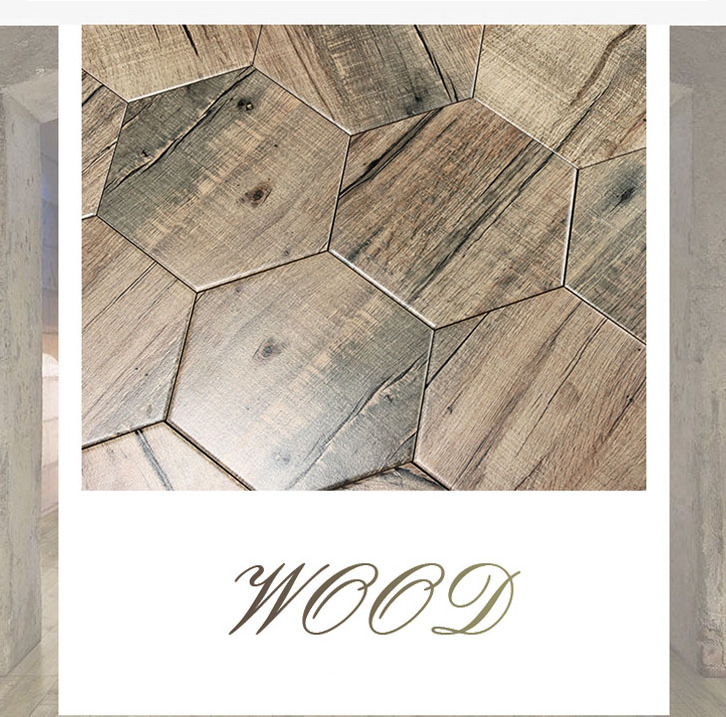 Fashion Design hexagon kitchen backsplash Building Material Hexagonal wooden oak Wall and floor Tiles