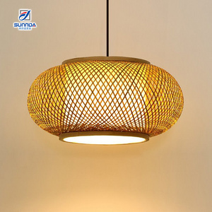 Bamboo Pendant Light Modern Design Kitchen Island wood Chandelier home decor ceiling pendant lighting