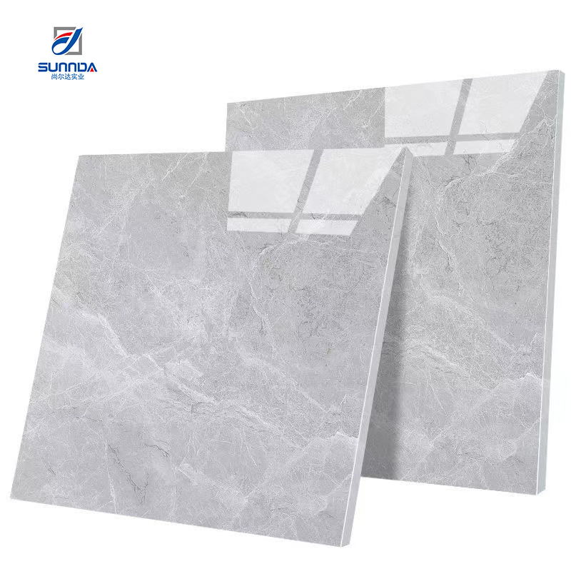 Foshan Factory Nano glossy Polished Glazed Tile Porcelain Floor Wall marble Ceramic Tiles 600x600 for house bedroom stairs