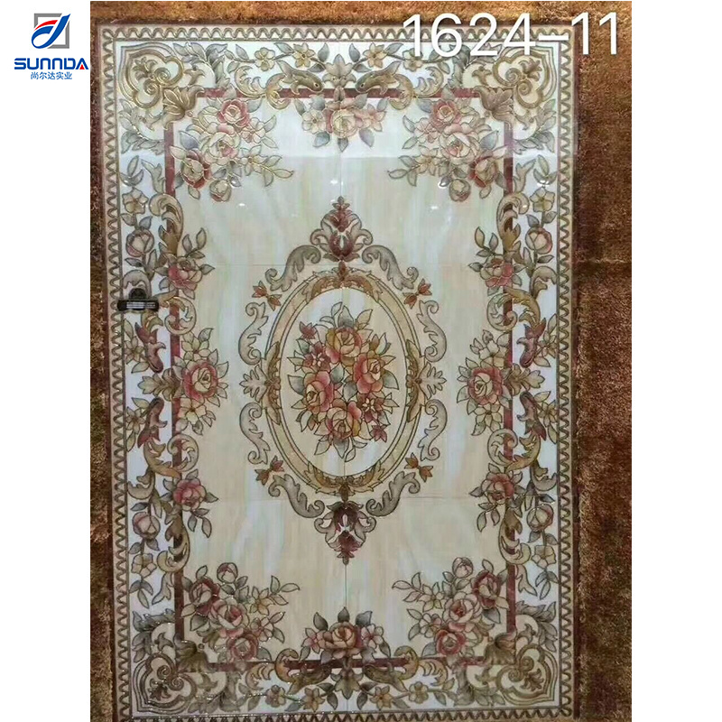 Customized beautiful marble mosaic flower parquet medallion tile luxury lobby hotel floor design waterjet marble medallion