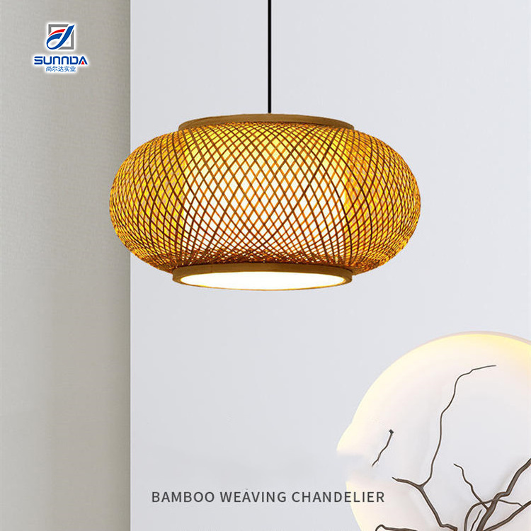 Bamboo Pendant Light Modern Design Kitchen Island wood Chandelier home decor ceiling pendant lighting