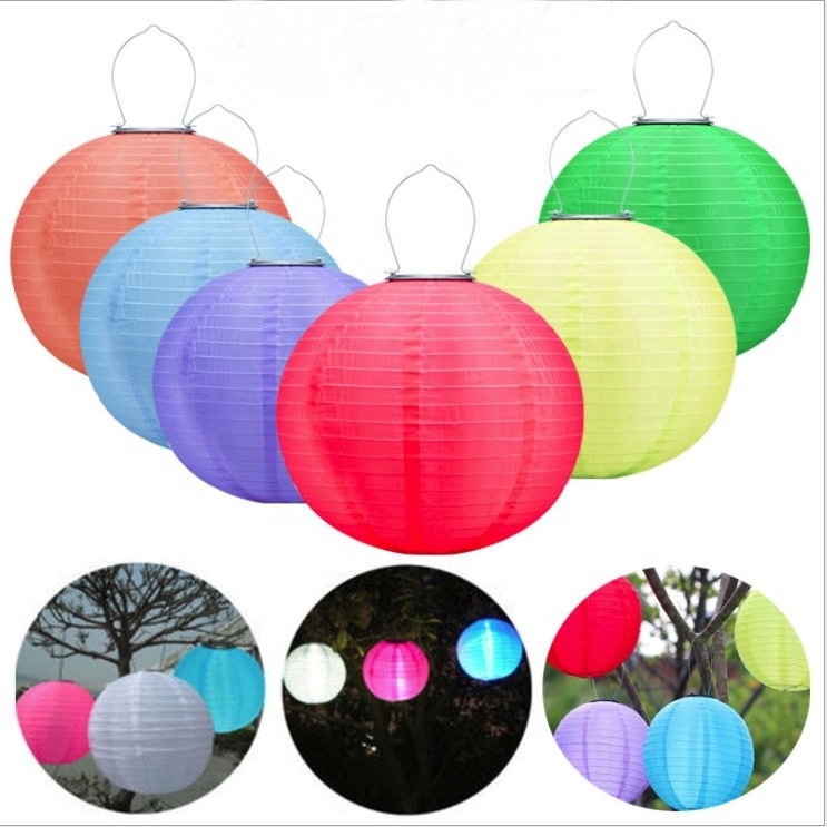 Solar chinese lantern outdoor garden lamp