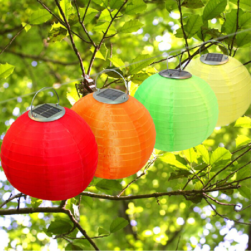 Solar chinese lantern outdoor garden lamp