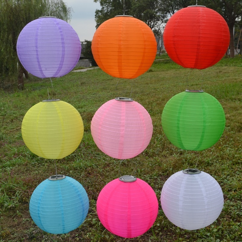 Solar chinese lantern outdoor garden lamp