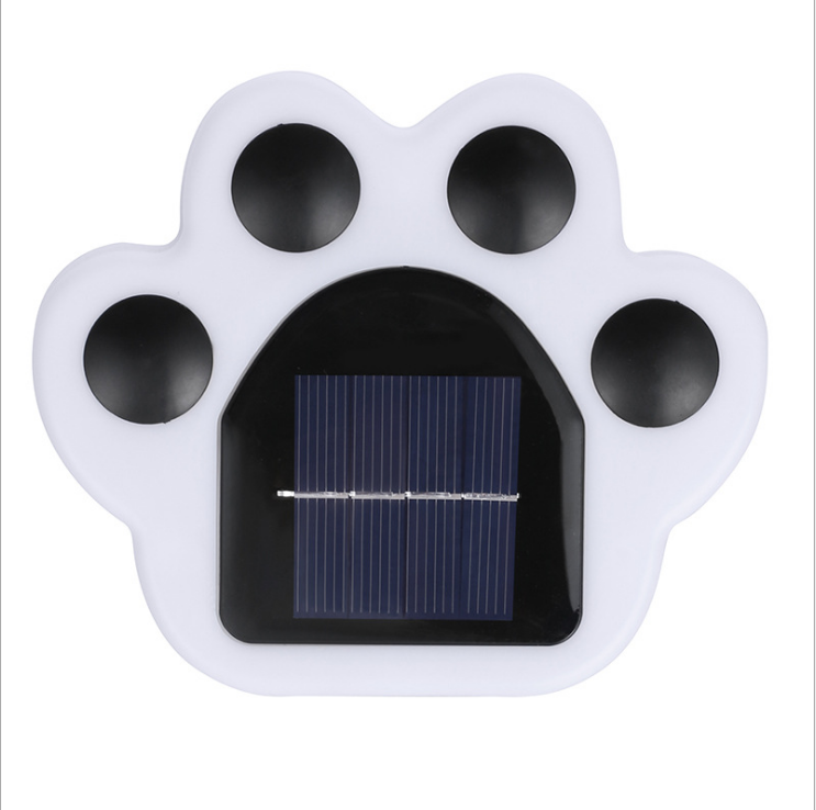 Solar Ground Lights Lovely Bear Paw Shape 4*LED Lights Outdoor Garden Landscape Light