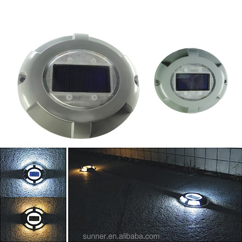 Solar LED Dock Path Deck Road Stud Maker Light Driveway Pathway Yard Garden Step Lamp