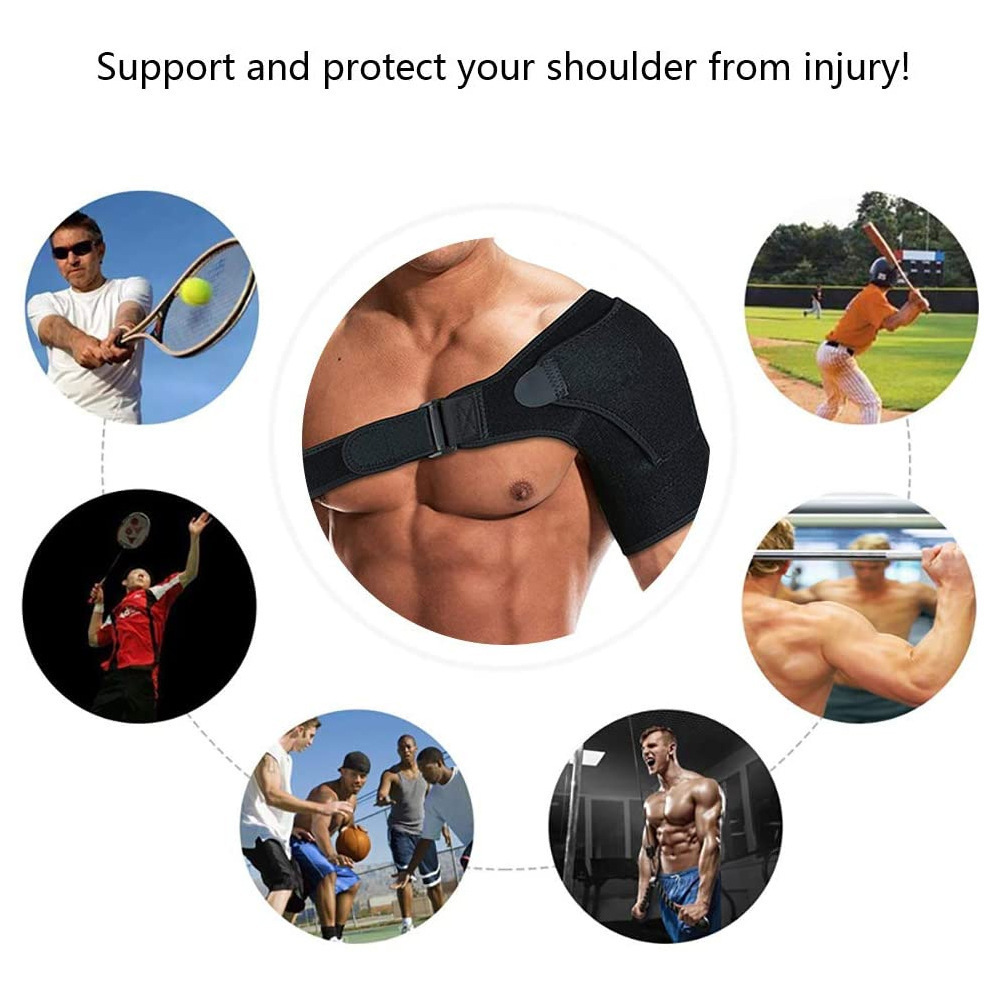 Sports shoulder protectors with breathable and adjustable pressure chloroprene rubber anti pull  in stock wholesale