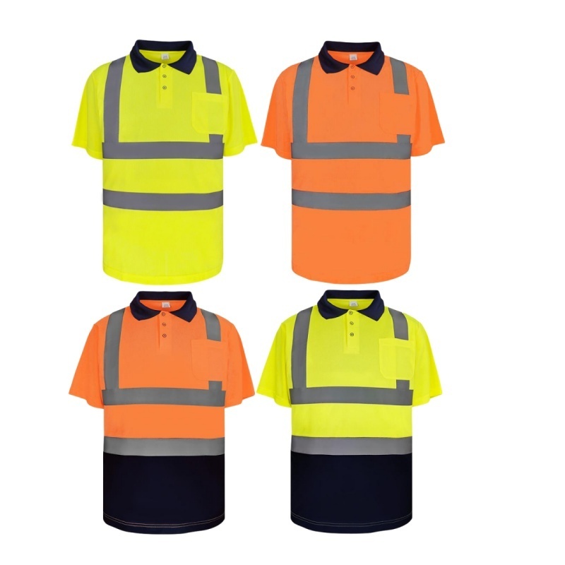 ANT5PPE Summer Comfortable Breathable 2XL Hi Vis Reflective Safety Polo Shirt for Men and Women Construction Work Wear