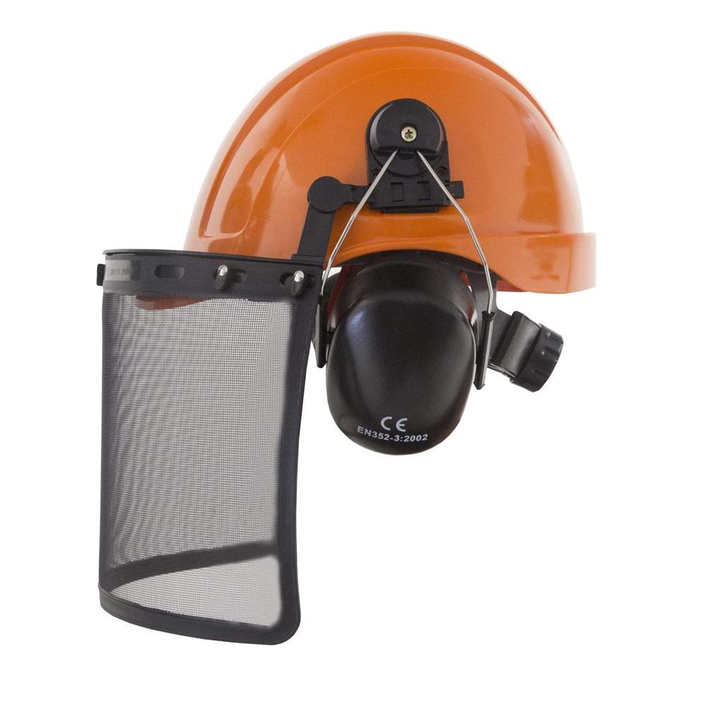 ANT5PPE CE EN397 ANSI Z89.1 approved  full face protection steel mesh face shield chainsaw safety helmet custom hard hats